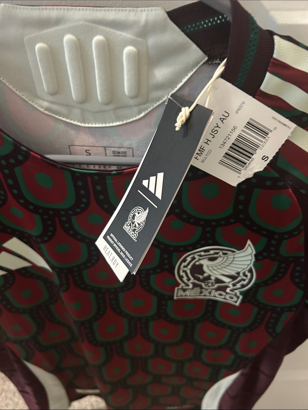 adidas Mexico Graphic Soccer Jersey - Green & Maroon - Picture 7 of 7